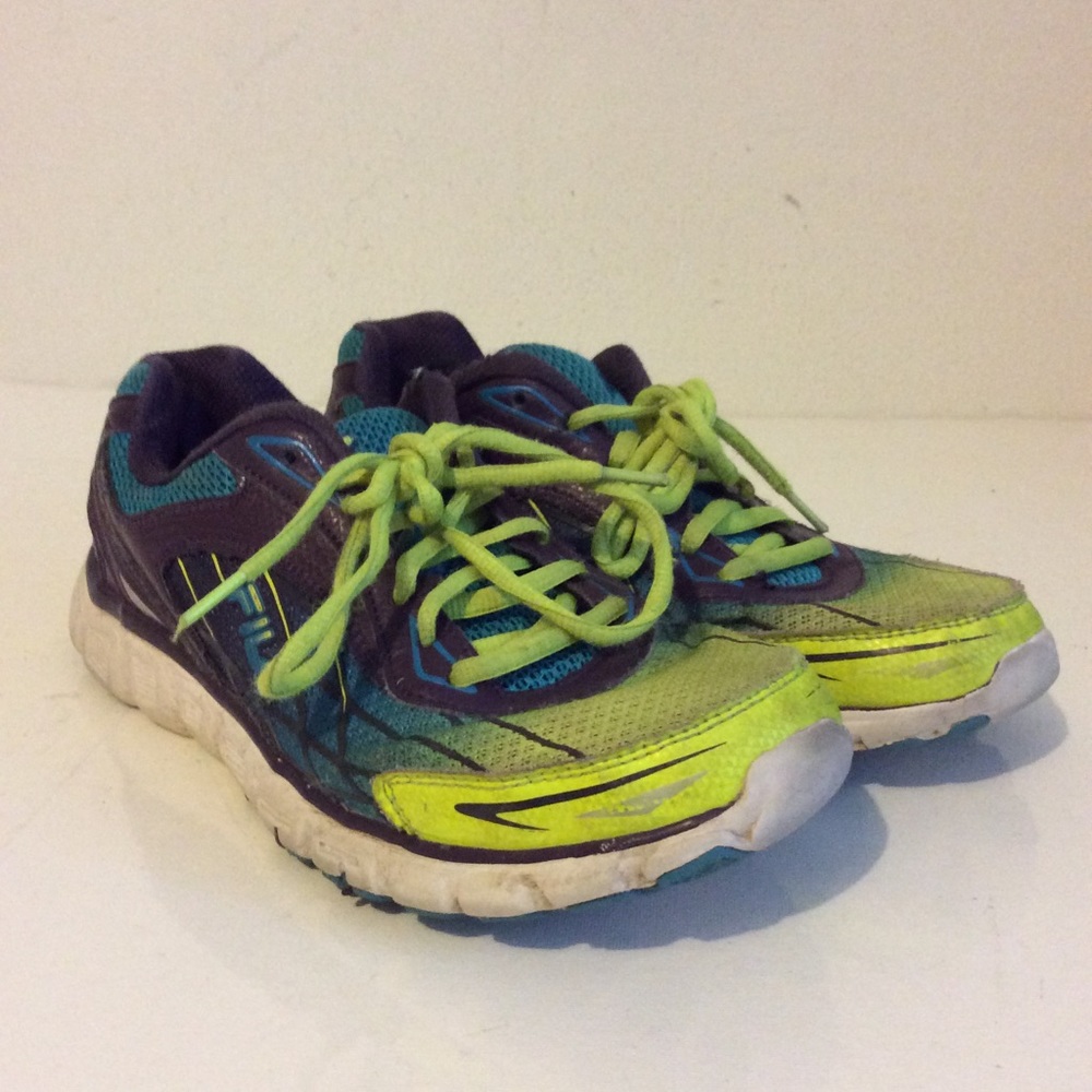 Fila Women's running shoes 9 purple blue yellow